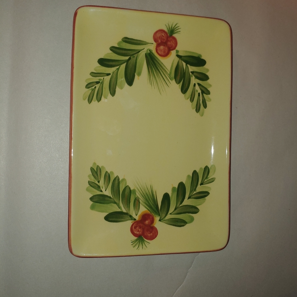 Gail Pittman Christmas Memories 8" rectangular tray